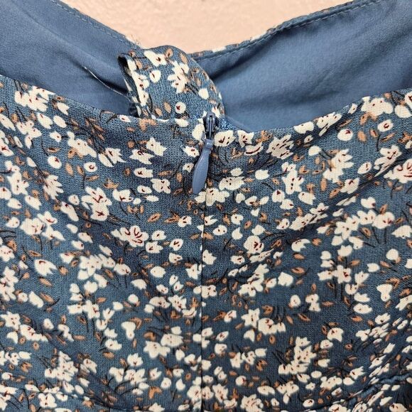 NWT Altar'd State Floral Romper. Royal Blue L#026 - Picture 9 of 14